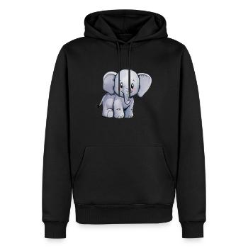 Elefant Elefanten Baby - Männer Premium Bio Hoodie - Schwarz - Vorne - Nico (187cm)