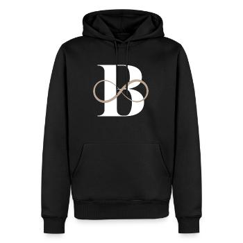 Unendlicher Buchstabe b - Männer Premium Bio Hoodie - Schwarz - Vorne - Nico (187cm)