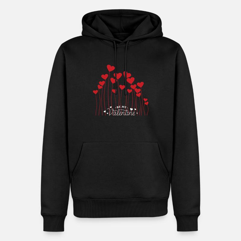 Sei mein Valentinsschatz - Männer Premium Bio Hoodie - Schwarz