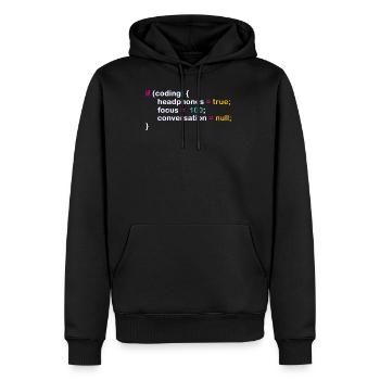Programmer Humor Code Joke for IExperten - Men’s Premium Organic Hoodie - black - Front - Nico (187cm)
