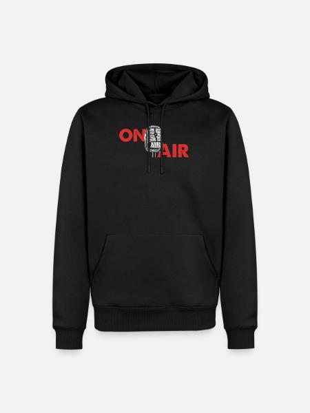 On Air Podcast Microphone Radio Show Presenter - Herre Premium økologisk hoodie - sort