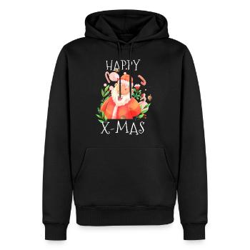 Happy Xmas - Männer Premium Bio Hoodie - Schwarz - Vorne - Nico (187cm)