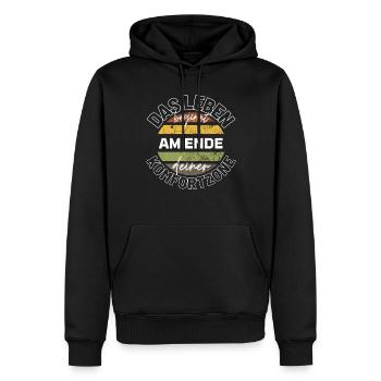 Sprücheshirts Motivationssprüche Motivationsspruch - Männer Premium Bio Hoodie - Schwarz - Vorne - Nico (187cm)