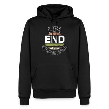 Sprücheshirts Motivationssprüche Motivationsspruch - Männer Premium Bio Hoodie - Schwarz - Vorne - Nico (187cm)