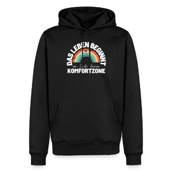 Sprücheshirts Motivationssprüche Motivationsspruch - Männer Premium Bio Hoodie - Schwarz - Vorne - Nico (187cm)
