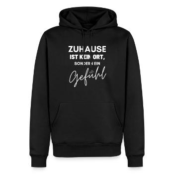 Sprücheshirts Motivationssprüche Motivationsspruch - Männer Premium Bio Hoodie - Schwarz - Vorne - Nico (187cm)