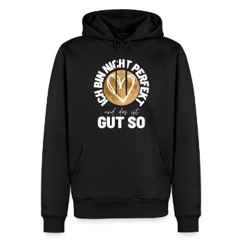 Sprücheshirts Motivationssprüche Motivationsspruch - Männer Premium Bio Hoodie - Schwarz - Vorne - Nico (187cm)