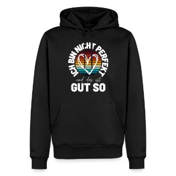 Sprücheshirts Motivationssprüche Motivationsspruch - Männer Premium Bio Hoodie - Schwarz - Vorne - Nico (187cm)