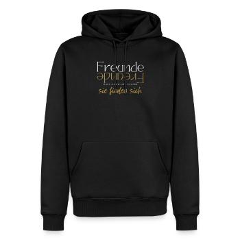 Beste Freunde FREUND Kumpel Kumpels - Männer Premium Bio Hoodie - Schwarz - Vorne - Nico (187cm)