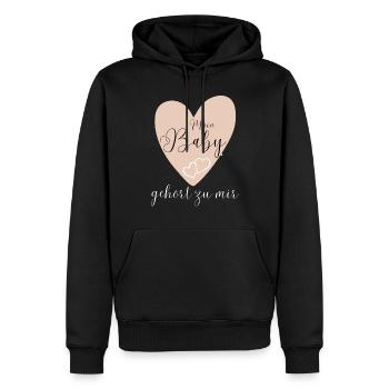 MEIN BABY gehört zu mir - Männer Premium Bio Hoodie - Schwarz - Vorne - Nico (187cm)