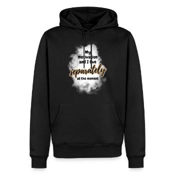 POSITIVE EINSTELLUNG MINDSET Motivation - Männer Premium Bio Hoodie - Schwarz - Vorne - Nico (187cm)