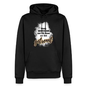 POSITIVE EINSTELLUNG MINDSET Motivation - Männer Premium Bio Hoodie - Schwarz - Vorne - Nico (187cm)