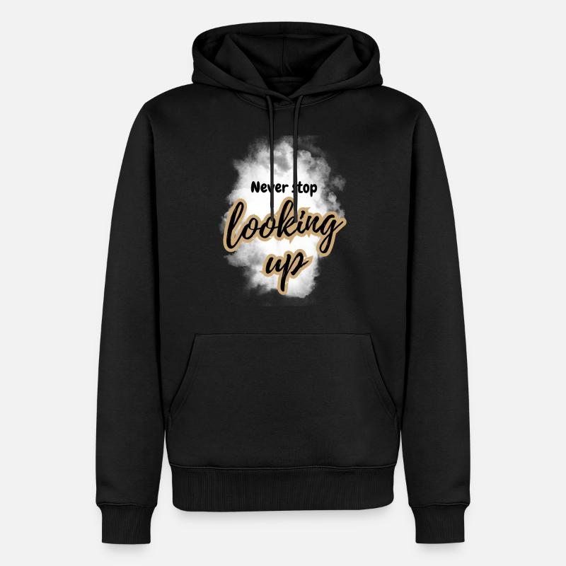 POSITIVE EINSTELLUNG MINDSET Motivation - Männer Premium Bio Hoodie - Schwarz