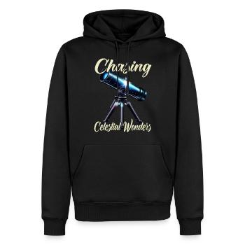 Chasing Celestial Wonders - Men’s Premium Organic Hoodie - black - Front - Nico (187cm)