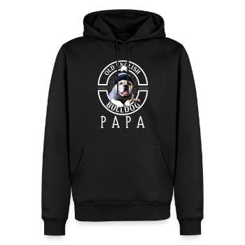Bulldogge Bulldog Bulldoggen Papa - Männer Premium Bio Hoodie - Schwarz - Vorne - Nico (187cm)