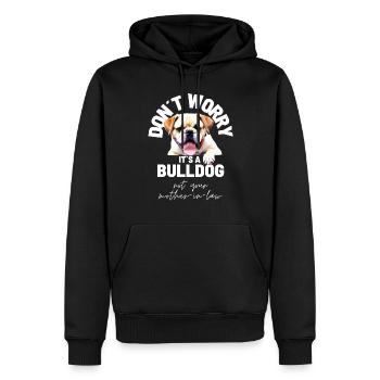 NE VOUS INQUIÉTEZ PAS... Bulldog Bulldog Bulldogs - Sweat à capuche Premium bio Homme - noir - Devant - Nico (187cm)