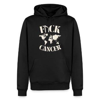 F... CK CANCER - ESPOIR, AMOUR ET COMBAT - Sweat à capuche Premium bio Homme - noir - Devant - Nico (187cm)