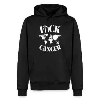 F... CK CANCER - ESPOIR, AMOUR ET COMBAT - Sweat à capuche Premium bio Homme - noir - Devant - Nico (187cm)