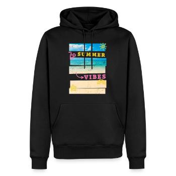 Sommer Strand Meer Palmen Urlaub Summer Vibes - Männer Premium Bio Hoodie - Schwarz - Vorne - Nico (187cm)