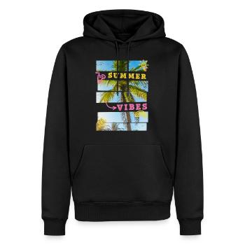 Sommer Strand Meer Palmen Urlaub Summer Vibes - Männer Premium Bio Hoodie - Schwarz - Vorne - Nico (187cm)