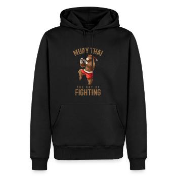 Thaiboxen und Kickboxen - Männer Premium Bio Hoodie - Schwarz - Vorne - Nico (187cm)