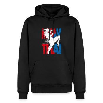 Muay Thai Kickboxen Kampfsport Teakwondo - Männer Premium Bio Hoodie - Schwarz - Vorne - Nico (187cm)