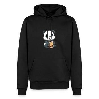 Kawaii Panda Otaku Boba Tee - Männer Premium Bio Hoodie - Schwarz - Vorne - Nico (187cm)
