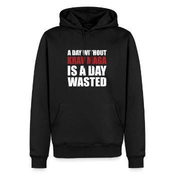 Krav Maga Training - Ein Tag ohne Krav Maga ist - Männer Premium Bio Hoodie - Schwarz - Vorne - Nico (187cm)