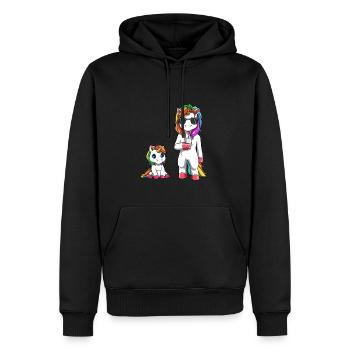 Mamacorn - Coole Mutter Baby Junge Baby Mädchen - Männer Premium Bio Hoodie - Schwarz - Vorne - Nico (187cm)