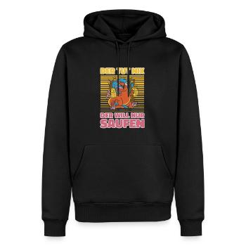 Saufen Bier Trinken Lustiges Saufen - Männer Premium Bio Hoodie - Schwarz - Vorne - Nico (187cm)