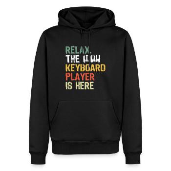 Keyboard Keyboarder Klavier Musik Pianist - Männer Premium Bio Hoodie - Schwarz - Vorne - Nico (187cm)