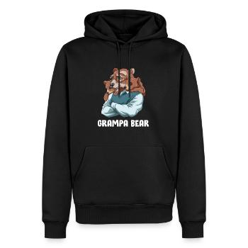 Großvater Bär - Zwillingsbabys Großvater - Männer Premium Bio Hoodie - Schwarz - Vorne - Nico (187cm)