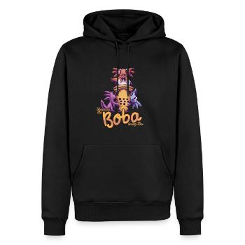 Du bist der Boba zu meinem Tee - Kawaii Bubble Tea - Männer Premium Bio Hoodie - Schwarz - Vorne - Nico (187cm)