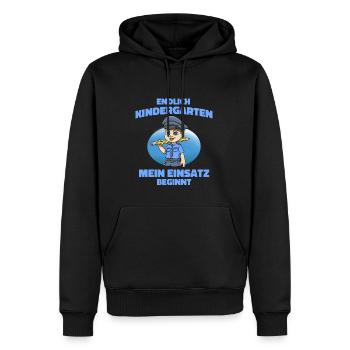 Polizei Kindergarten Junge - Kita Polizei Junge - Männer Premium Bio Hoodie - Schwarz - Vorne - Nico (187cm)