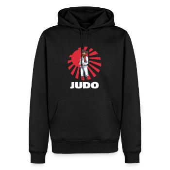 Judo Pirate - Lustiger Judoka Judoist Kampfsport - Männer Premium Bio Hoodie - Schwarz - Vorne - Nico (187cm)