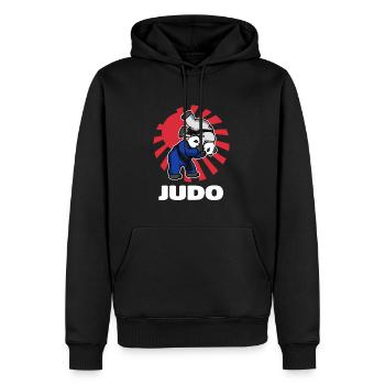Judo Panda Fighters - Judoka Judoist - Männer Premium Bio Hoodie - Schwarz - Vorne - Nico (187cm)