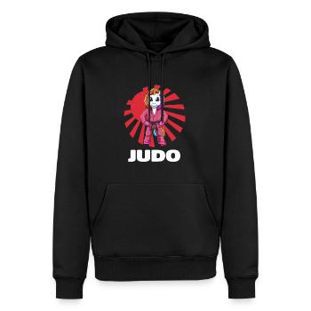 Judo Unicorn - Judoka Judoist Kampfsport Japan - Männer Premium Bio Hoodie - Schwarz - Vorne - Nico (187cm)