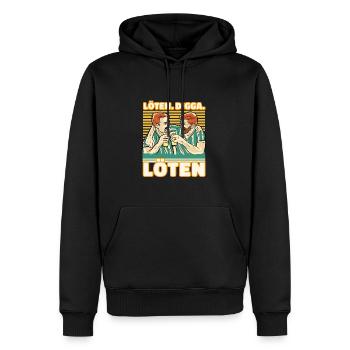 Löten Digga Löten Biertrinker Bier Freunde - - Männer Premium Bio Hoodie - Schwarz - Vorne - Nico (187cm)