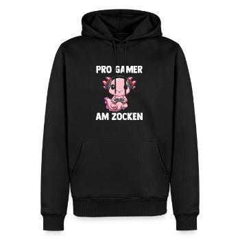 Pro Gamer Am Zocken - Computer Videospiele Gaming - Männer Premium Bio Hoodie - Schwarz - Vorne - Nico (187cm)