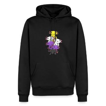 Lustiger nichtbinärer Stolz und - Männer Premium Bio Hoodie - Schwarz - Vorne - Nico (187cm)