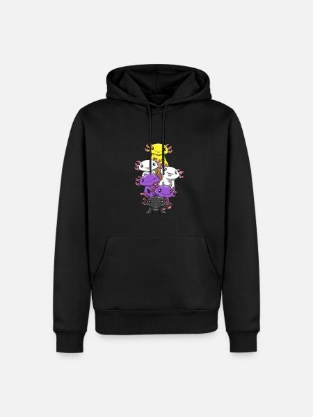 Lustiger nichtbinärer Stolz und - Männer Premium Bio Hoodie - Schwarz