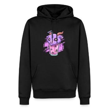 Boba Tea Pastell Goth Style - Kawaii Bubble Tee - Männer Premium Bio Hoodie - Schwarz - Vorne - Nico (187cm)