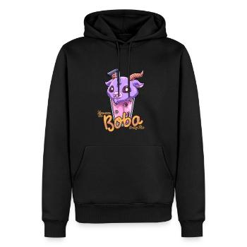 Bubble Tea Pastell Goth Style - Kawaii Bubble Tea - Männer Premium Bio Hoodie - Schwarz - Vorne - Nico (187cm)