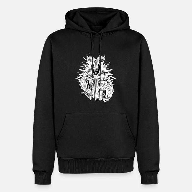 Baphomet-Skelett - Böser Baphomet - Männer Premium Bio Hoodie - Schwarz
