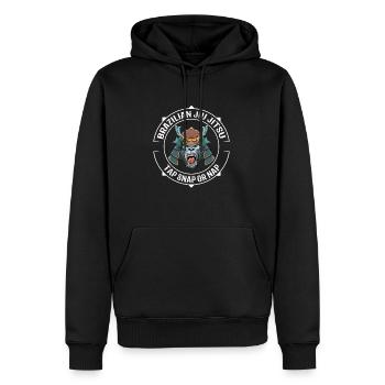 Jiu Jitsu Gorilla Samurai - Kämpfen MMA BJJ - Männer Premium Bio Hoodie - Schwarz - Vorne - Nico (187cm)