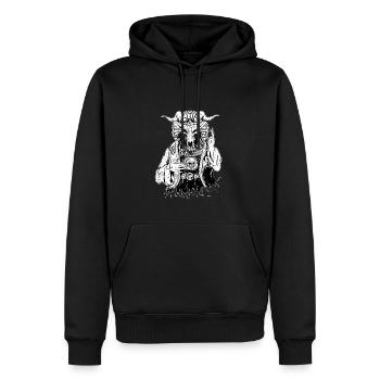 Teufel Baphomet Gothic Hexe Okkult - Männer Premium Bio Hoodie - Schwarz - Vorne - Nico (187cm)