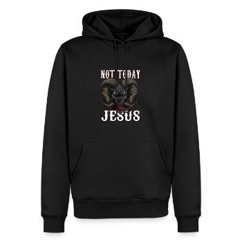 Nicht heute Jesus - Goth Baphomet Ziege - Männer Premium Bio Hoodie - Schwarz - Vorne - Nico (187cm)