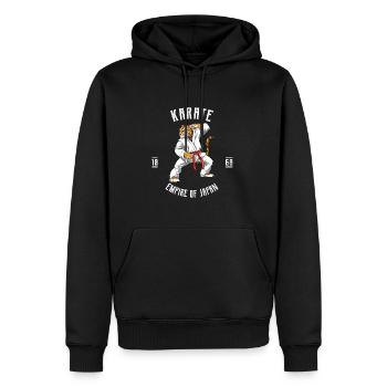 Karate Tiger mit Gürtel - Karate Japanese Martial - Männer Premium Bio Hoodie - Schwarz - Vorne - Nico (187cm)