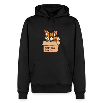 Adoptieren Sie diesen Baby-Fuchs - Super süßer - Männer Premium Bio Hoodie - Schwarz - Vorne - Nico (187cm)
