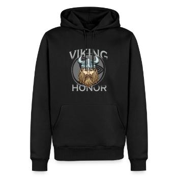 Ehre der Wikingerkrieger - Nordische Kultur - Männer Premium Bio Hoodie - Schwarz - Vorne - Nico (187cm)